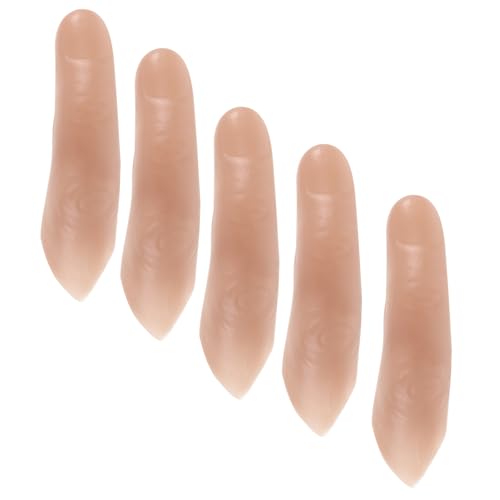 minkissy 5 Stück Realistische Teilig Fake Finger Set Detailgetreu Gestaltete Prothese Finger für Magiertricks Theater Cosplay und Rollenspiele Vielseitige Bühnenrequisiten für Kreative von minkissy
