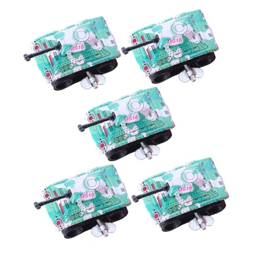 minkissy 5 Stück Retro Stil Teiliges Blechspielzeug Panzer Langlebige Mechanische Kleine Tank Modelle Fördert Feinmotorik und Hand Auge Koordination für Tragbar für Drinnen und Draußen von minkissy