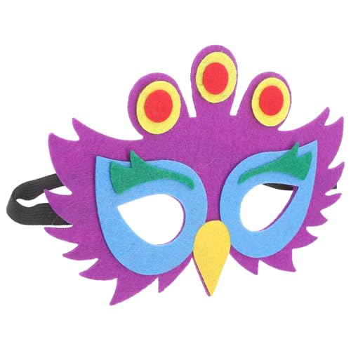 minkissy 5 Stück Teiliges Cosplay Pfauenmasken aus Filz Tiermasken für Lustige und Dekorative Masken für Partys und Aktivitäten für Halloween und Karneval von minkissy
