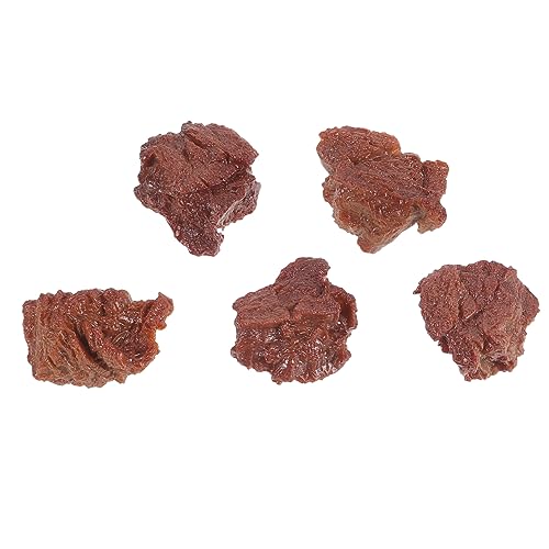 minkissy 5 Stück Teiliges Fake Meat Prop aus Realistische Rindfleischmodelle für Western Kitchen Decor Lebensechte Dekorative Fake Meat Requisiten für Restaurant und Supermarktausstellung von minkissy