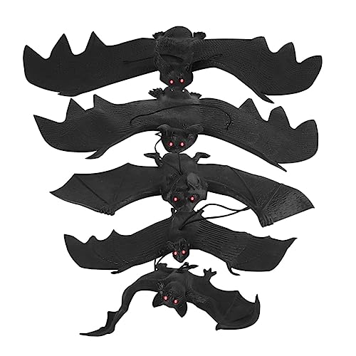 minkissy 5 Stück Teiliges Halloween Deko Fledermaus Realistische Simulation Elastische Hängende Halloween Dekoration für Party und Außenbereich minkissy 5 Stück Teiliges Halloween Deko Fledermaus Realistische Simulation Elastische Hängende Halloween Dekoration für Party und Außenbereich von minkissy