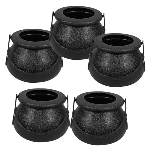 minkissy 5 Stück Teiliges Halloween Mini Süßigkeiten Eimer Kleine Schwarze für Partys und Dekoration Spaß für Ganze Familie von minkissy