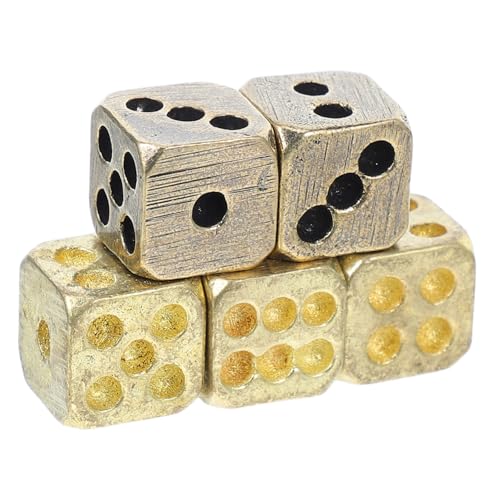 minkissy 5 Stück Teiliges Kleine Würfel aus Massivem Messing Handliche Metallspielwürfel für Bar und Party Vintage Stil Kompakt und Leicht für Spiele und Dekoration minkissy 5 Stück Teiliges Kleine Würfel aus Massivem Messing Handliche Metallspielwürfel für Bar und Party Vintage Stil Kompakt und Leicht für Spiele und Dekoration von minkissy
