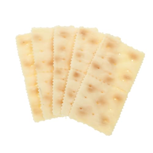minkissy 5 Stück Teiliges Künstliche Soda Cracker Modelle Realistische Handgefertigte Keksdekoration für Küchenpräsentation und Wohnraumgestaltung Vielseitige Fotografie Requisiten von minkissy