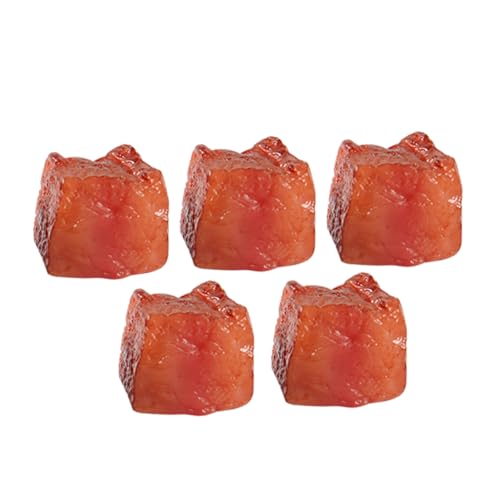 minkissy 5 Stück Teiliges Künstliches Rindfleischwürfel aus Langlebigem PVC Realistisch Gestaltete Detailgetreue Dekoration für Restaurants Hotels Küchen und Rollenspiele Vielseitig von minkissy
