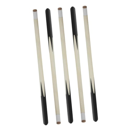 minkissy 5 Stück Teiliges Mini Pool Queue Set aus Holz Kurz und Kindgerecht Rutschfester Griff Langlebig und Formstabil für Tisch billardspielspaß von minkissy