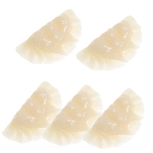 minkissy 5 Stück Teiliges PVC Simulationsknödelmodell Lebensechte Falsche Dumpling Dekoration Vielseitig als Fotorequisite Haushaltszubehör Lernspielzeug für Langlebig und Farbtreu von minkissy