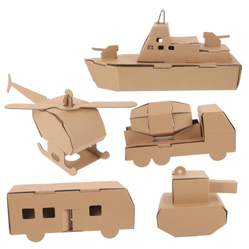 minkissy 5 Stück Teiliges Papierpuzzle mit Hubschrauber Auto Panzer Boot und Bus Kinderfreundliches DIY Modellbauspielzeug aus Hochwertigem Papier Einfache Montage ohne Kleber Pädagogisch minkissy 5 Stück Teiliges Papierpuzzle mit Hubschrauber Auto Panzer Boot und Bus Kinderfreundliches DIY Modellbauspielzeug aus Hochwertigem Papier Einfache Montage ohne Kleber Pädagogisch von minkissy