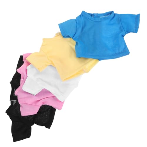 minkissy 5 Stück Teiliges T Shirts für Stofftiere Einfarbige Kurzarm Puppenkleidung Vielseitig Kombinierbare Kleidung für Kleine Bären und Plüschtiere Passgenaue Ersatzkleidung minkissy 5 Stück Teiliges T Shirts für Stofftiere Einfarbige Kurzarm Puppenkleidung Vielseitig Kombinierbare Kleidung für Kleine Bären und Plüschtiere Passgenaue Ersatzkleidung von minkissy
