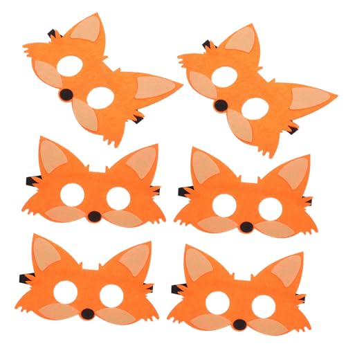 minkissy 5 Stück Teiliges Tiergesicht Halbgesichts Masken aus Filz Fuchs Design Wiederverwendbar und Praktisch für Halloween Karneval Cosplay und Kinderparty minkissy 5 Stück Teiliges Tiergesicht Halbgesichts Masken aus Filz Fuchs Design Wiederverwendbar und Praktisch für Halloween Karneval Cosplay und Kinderparty von minkissy
