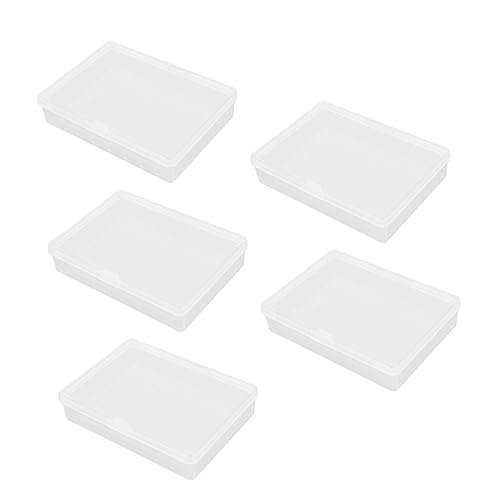 minkissy 5 Stück Teiliges Transparente Plastik Aufbewahrungsboxen für Poker und Spielkarten Rechteckige Organizer aus Robustem Kunststoff Stapelbar Kompakt und Leicht zum Schutz von minkissy