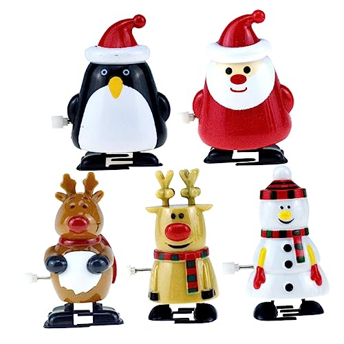 minkissy 5 Stück Teiliges Weihnachts Aufziehspielzeug aus Sicherem Kunststoff mit Niedlichen Figuren Wie Weihnachtsmann Schneemann Pinguin und Rentieren als Hand Auge Koordination bei minkissy 5 Stück Teiliges Weihnachts Aufziehspielzeug aus Sicherem Kunststoff mit Niedlichen Figuren Wie Weihnachtsmann Schneemann Pinguin und Rentieren als Hand Auge Koordination bei von minkissy