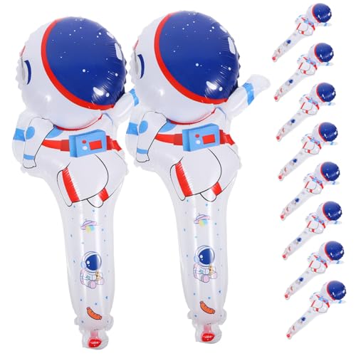 minkissy 50 Stück Astronaut Handluftballons aus Aluminiumfolie Weltraumthemen Partydekoration Robust und Reißfest für Geburtstagsfeiern und Fotomomente von minkissy
