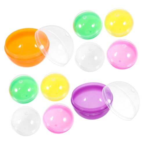 minkissy 50 Stück Bunte Befüllbare Kunststoffkugeln Wiederverwendbare Robuste Spielzeugkapseln für Automaten DIY Basteln Partydeko und Kreative Füllungen Glatte Oberfläche von minkissy