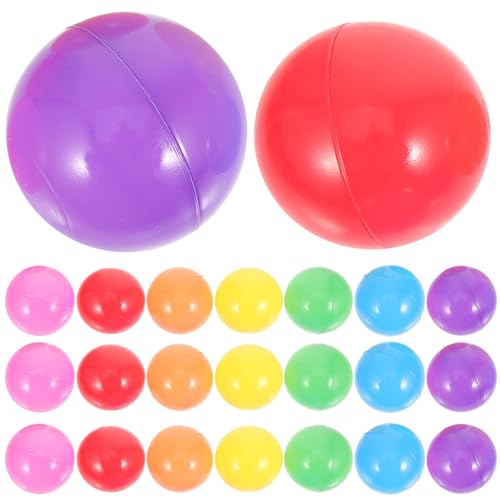 minkissy 50 Stück Bunte Kunststoffbälle für Teiliges Durchmesser Sicher für Spiel und Spaß im Bad und Garten für Form und Farberkennung von minkissy