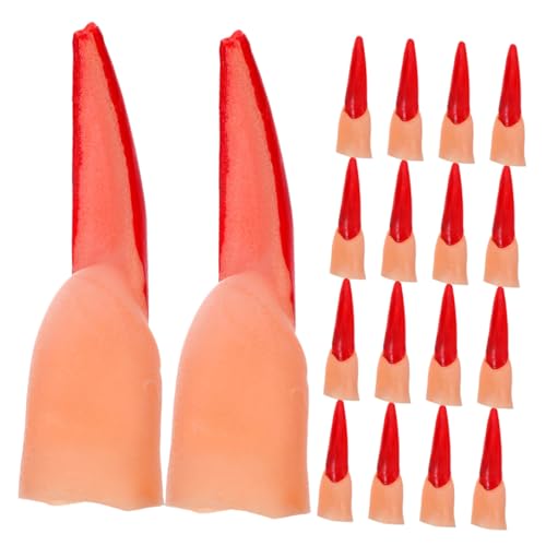 minkissy 50 Stück Halloween Fake Finger mit Roten Horror Nägeln Realistische Simulation Leicht Anzuziehen für Party Cosplay Streiche und Gruselige Dekorationen minkissy 50 Stück Halloween Fake Finger mit Roten Horror Nägeln Realistische Simulation Leicht Anzuziehen für Party Cosplay Streiche und Gruselige Dekorationen von minkissy