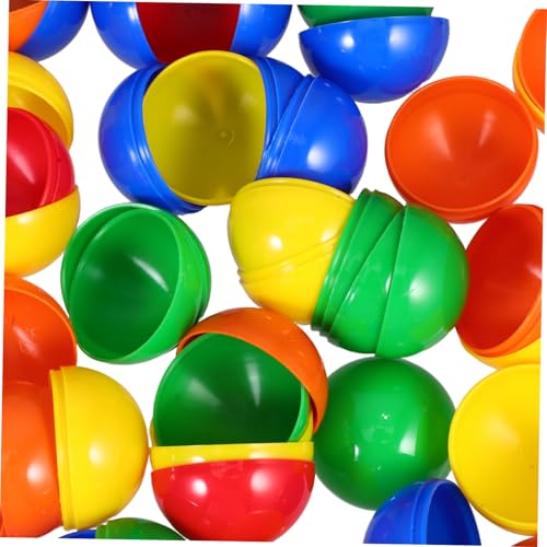 minkissy 50 Stück Lotteriekugeln zum Öffnen Bunte Hohle Kunststoffbälle Wiederverwendbar für Party Tombola Gewinnspiele und Unterhaltungsspiel von minkissy