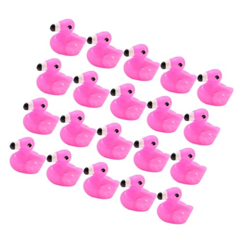 minkissy 50 Stück Mini Resin Flamingo Figuren Lebendige Farben Detailliertes Design Vielseitig für DIY Puppenhaus Garten Partydekorationen Mikro Landschaften Robustes Harzmaterial von minkissy