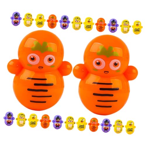 minkissy 50 Stück Mini Tumbler Cartoon Tierfigur Dekorativ Bunt Kompakt Kindergeburtstag Mitgebsel Geschenkfüllung für Kinderzimmer Büro Fensterdeko von minkissy
