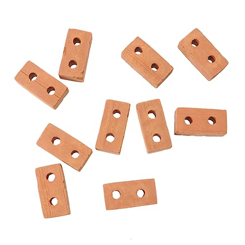 minkissy 50 Stück Mini Ziegelsteine Simulierte Rote Backsteine für DIY Sandtischmodelle Design für Kreative und Puppenhaus Dekorationen von minkissy