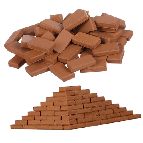 minkissy 50 Stück Miniatur Ziegelsteine Realistische Modellbau Kunststeine für DIY Sandtisch Szenen und Mini Hausdekorationen für Kreative Bastelprojekte und minkissy 50 Stück Miniatur Ziegelsteine Realistische Modellbau Kunststeine für DIY Sandtisch Szenen und Mini Hausdekorationen für Kreative Bastelprojekte und von minkissy