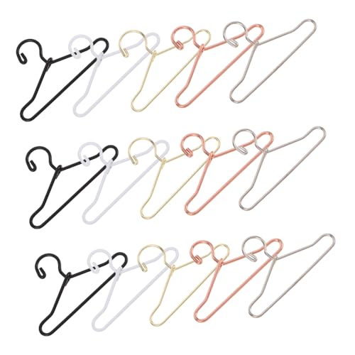 minkissy 50 Stück Miniature Hänger für Puppenkleidung Praktische und Stilvolle Accessoires für Puppenhäuser zur Organisation von Puppenoutfits für DIY Projekte und Dekoration von minkissy