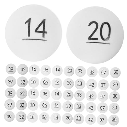 minkissy 50 Stück Nummerierte Lotteriebälle aus Langlebigem PP Kunststoff Leichte Kompakte Spiel Party-Requisiten für Tombola Bingo und Unterhaltung zu Hause von minkissy