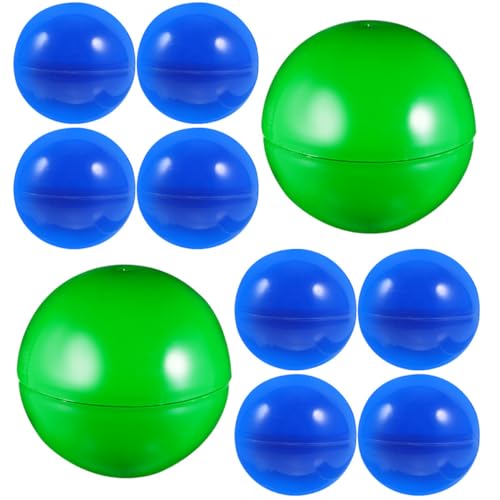 minkissy 50 Stück Öffnungsfähige Lotteriekugeln Aus PVC Wiederverwendbare Befüllbare Spielkugeln Für Tombola Party Spiel Event Zubehör In Blau Und Grün von minkissy