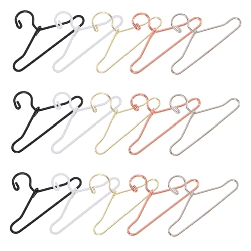minkissy 50 Stück Robuste Mini Hänger für Puppenbekleidung Platzsparendes Zubehör zur Organisation von Puppenoutfits im Puppenhaus für Kreative Bastelprojekte von minkissy