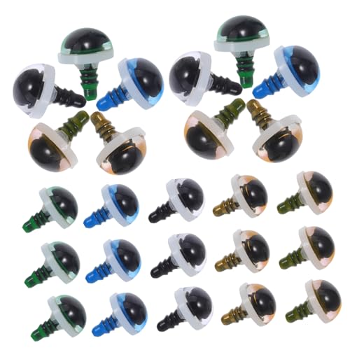 minkissy 50 Stück Sicherheitsaugen Aus Kunststoff – DIY-bastelaugen, Einzigartige Versetzte Augäpfel Für Stofftierspielzeug, DIY-häkelprojekte, Plüschpuppen, 12 Mm von minkissy