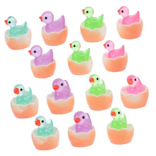 minkissy 50 Stück Teiliges Leuchtende Mini Resin Enten Kleine Nachtlicht Figuren für Puppenhaus Mikro Landschaften Robustes Harz für Garten und Festdekorationen von minkissy