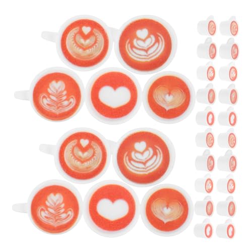 minkissy 50 Stück Teiliges Miniatur Kaffeetassen Set aus Resin Winzige Mini Tassen für Puppenhausküche Realistische Mini Küchen Deko Kreative Tischdekoration und DIY Bastelzubehör von minkissy