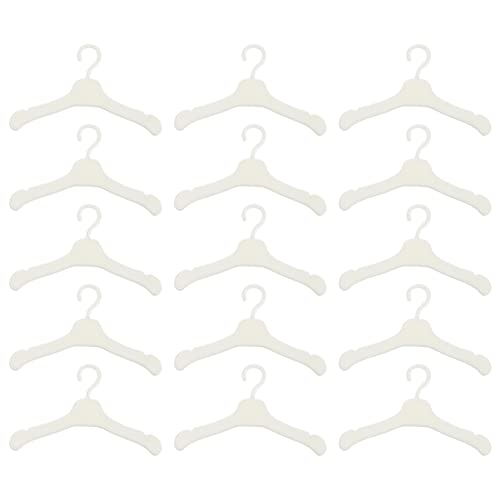 minkissy 50Stücke Puppenkleiderbügel aus Hochwertigem Material Zubehör für Puppenoutfits zur Organisation von Puppenkleidung von minkissy