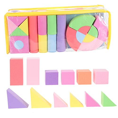 minkissy 52 Stück Geometrische Formen Bausteine Eva Lernspielzeug für Kleinkinder Frühkindliche Entwicklung Kognitive Fähigkeiten Jahre von minkissy