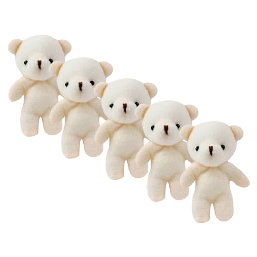 minkissy 5Stücke Mini Bärenspielzeug Gefüllte Kuschelbären für DIY Schlüsselanhänger Weiche Hängedekoration für Bastelprojekte und Kreative von minkissy