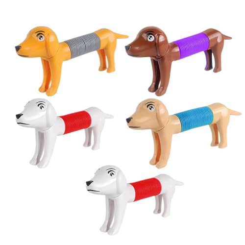 minkissy 5Stücke Teiliges Hunde Poprohr Sensorisches Teleskop Hundespielzeug für Stressabbau und Partys für Hunde und von minkissy