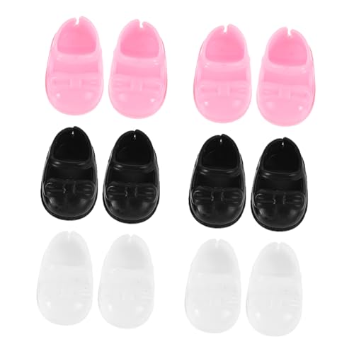 minkissy 6 Paare Miniaturisierte Puppenschuhe Flache Schuhe für Kleine Puppen Zubehör für Kostüme Kreatives für Mädchen für Verschiedene Spielumgebungen von minkissy