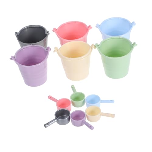 minkissy 6 Sätze Miniature Eimer für Teiliges Strand Garten und Puppenhaus Zubehör Einfach zu Bedienen Vielseitig und Ansprechend für Kleinkinder von minkissy