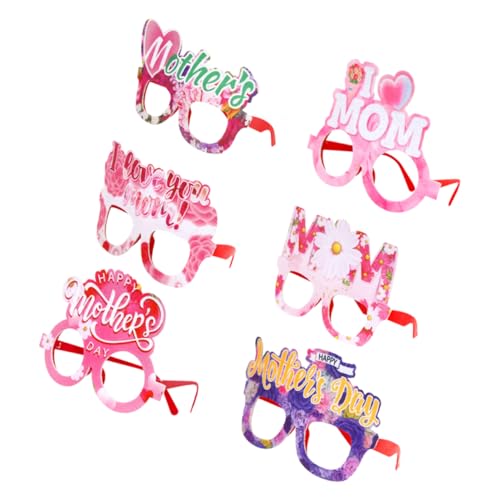 minkissy 6 Stück Brillengestelle zum Muttertag Cosplay-Party-Brille Cool Glücklich Verkaufsstand Gläser Mütter Cocktail lustige Brille Fotokabine kleine Partybrille Plastik minkissy 6 Stück Brillengestelle zum Muttertag Cosplay-Party-Brille Cool Glücklich Verkaufsstand Gläser Mütter Cocktail lustige Brille Fotokabine kleine Partybrille Plastik von minkissy
