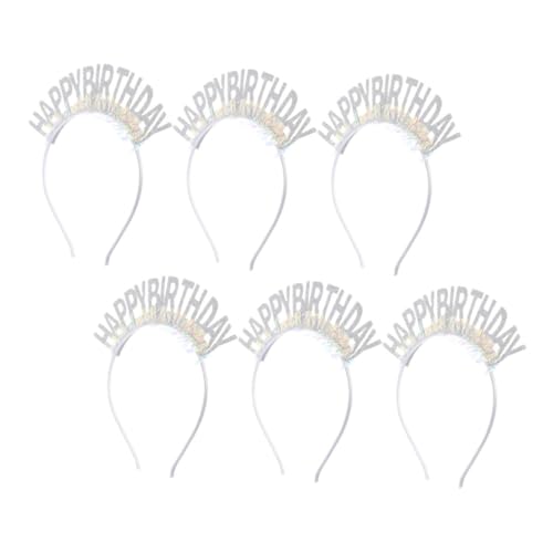 minkissy 6 Stück Happy Birthday Haarbänder mit Glitzer und Tinsel Stilvolle Partyhaarbänder für und Mädchen Accessoires für Geburtstagsfeiern und Feierliche Anlässe Weiß minkissy 6 Stück Happy Birthday Haarbänder mit Glitzer und Tinsel Stilvolle Partyhaarbänder für und Mädchen Accessoires für Geburtstagsfeiern und Feierliche Anlässe Weiß von minkissy
