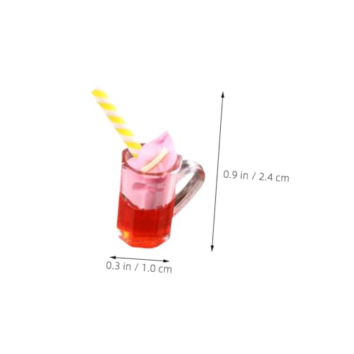 minkissy 6 Stück Maßstab Dekorative Miniatur Eiscreme für DIY Puppenhaus Deko in Rosa Gelb Blau von minkissy