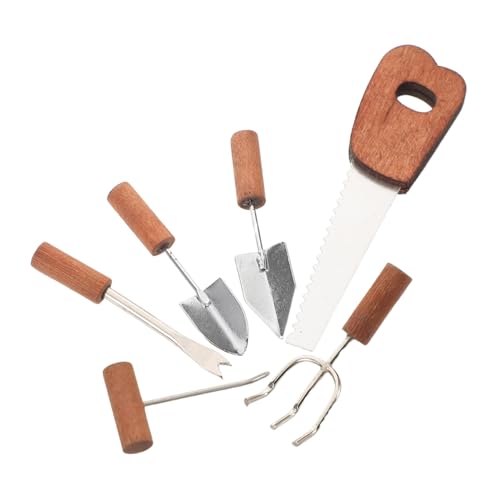 minkissy 6 Stück Maßstab Garten Accessoires für Puppenhaus Szenen Realistische Mini Schaufel und Rechen Lernspielzeug minkissy 6 Stück Maßstab Garten Accessoires für Puppenhaus Szenen Realistische Mini Schaufel und Rechen Lernspielzeug von minkissy