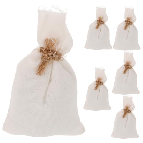 minkissy 6 Stück Maßstab Mini Food Sack Dekoration für Puppenhaus Küche Realistische Miniatur Lebensmittelbeutel für DIY Dollhouse Zubehör von minkissy