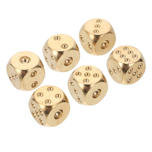 minkissy 6 Stück Messing Spielwürfel Solide Kleine Würfel für Tischspiele für Partys Bars und Restaurants Leicht und Einfach zu Handhaben Perfektes Party Zubehör minkissy 6 Stück Messing Spielwürfel Solide Kleine Würfel für Tischspiele für Partys Bars und Restaurants Leicht und Einfach zu Handhaben Perfektes Party Zubehör von minkissy
