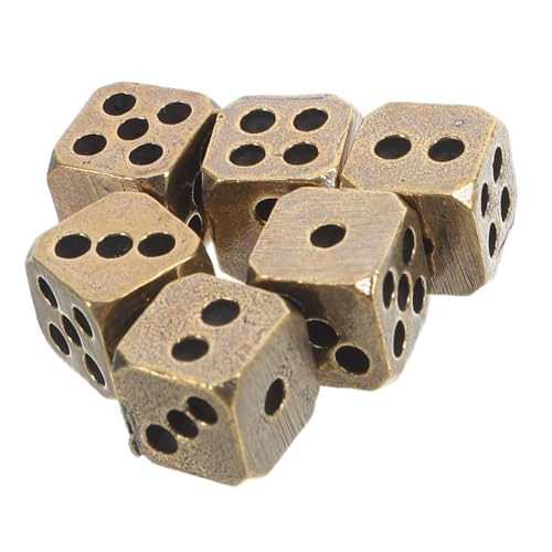 minkissy 6 Stück Messing Würfel Spielwürfel Solide Langlebig Rostfrei Kleine Würfel als Glücksbringer Geeignet für Brettspiele und Partyspiele Vielseitig Indoor Outdoor Verwendbar minkissy 6 Stück Messing Würfel Spielwürfel Solide Langlebig Rostfrei Kleine Würfel als Glücksbringer Geeignet für Brettspiele und Partyspiele Vielseitig Indoor Outdoor Verwendbar von minkissy
