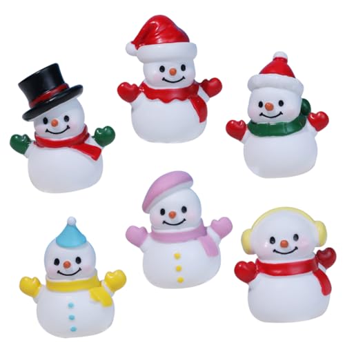 minkissy 6 Stück Mini Schneemann Figuren aus Langlebigem Harz Niedliche Weihnachtsdeko für Tisch Weihnachtsbaum und Miniatur Garten Festliche Mikro Landschafts Ornamente minkissy 6 Stück Mini Schneemann Figuren aus Langlebigem Harz Niedliche Weihnachtsdeko für Tisch Weihnachtsbaum und Miniatur Garten Festliche Mikro Landschafts Ornamente von minkissy