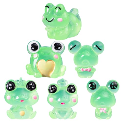 minkissy 6 Stück Miniatur Frosch Dekorationen Leuchtende Harz Figuren für DIY Bastelprojekte Süße Tischdeko und für Büro und Zuhause minkissy 6 Stück Miniatur Frosch Dekorationen Leuchtende Harz Figuren für DIY Bastelprojekte Süße Tischdeko und für Büro und Zuhause von minkissy
