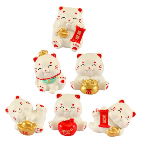 minkissy 6 Stück Miniatur Resin Katzen Figuren Niedliche Glückskatze Deko für Garten Mikro Landschaft Langlebige Kleine Tierstatue für Katzenliebhaber und Kleine Wohnaccessoires minkissy 6 Stück Miniatur Resin Katzen Figuren Niedliche Glückskatze Deko für Garten Mikro Landschaft Langlebige Kleine Tierstatue für Katzenliebhaber und Kleine Wohnaccessoires von minkissy