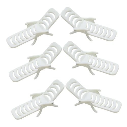 minkissy 6 Stück Miniatur Strandstuhl Teilig Weiße Puppenhaus Liegestühle aus PVC Detailgetreue Mini Deko für Mikrolandschaften Puppenhaus Möbel Vielseitige Strandthemen Requisiten von minkissy