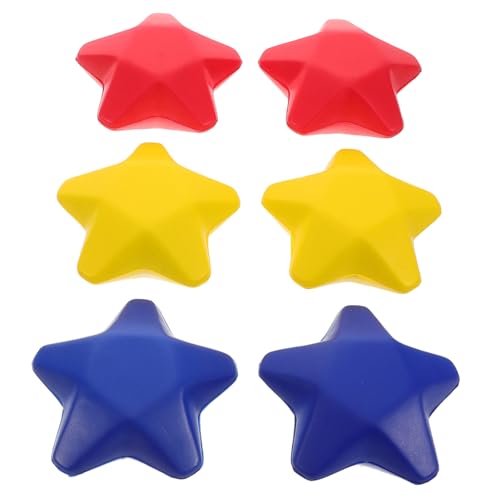 minkissy 6 Stück PU Sternförmige Stressbälle Weiche Squishy Squeeze Spielzeuge in Gelb Rot Blau Antistressbälle für Erwachsene Sensorisches Entspannungs Klassenzimmer und Büro minkissy 6 Stück PU Sternförmige Stressbälle Weiche Squishy Squeeze Spielzeuge in Gelb Rot Blau Antistressbälle für Erwachsene Sensorisches Entspannungs Klassenzimmer und Büro von minkissy
